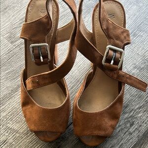 Mossimo Supply Co. Brown Heeled Sandals 6